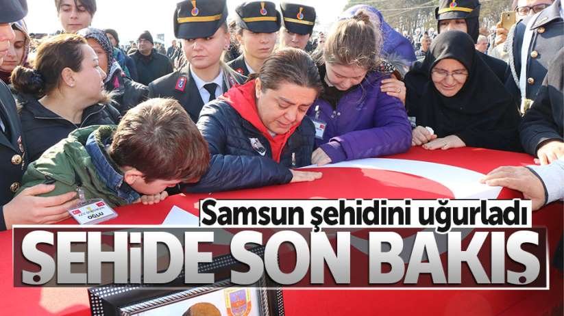 Samsun'da şehide son bakış!