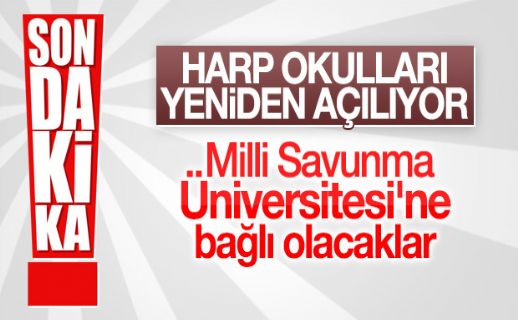 Harp okulları yeniden açılıyor